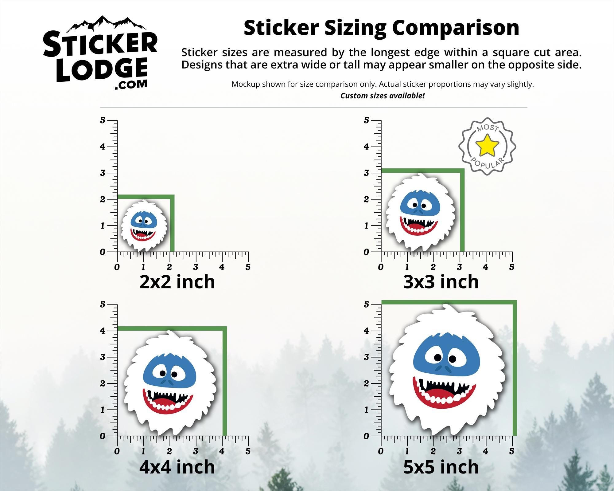 Abominable Snowman Yeti Vinyl Sticker