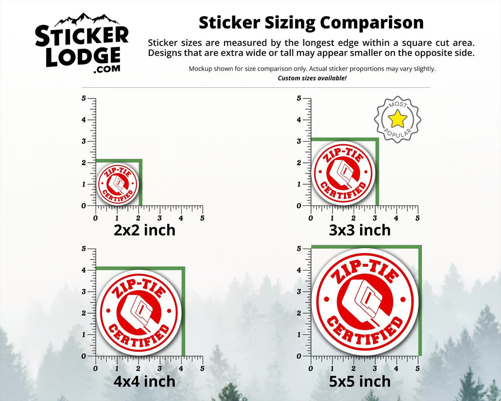 Zip Tie Certified Vinyl Sticker