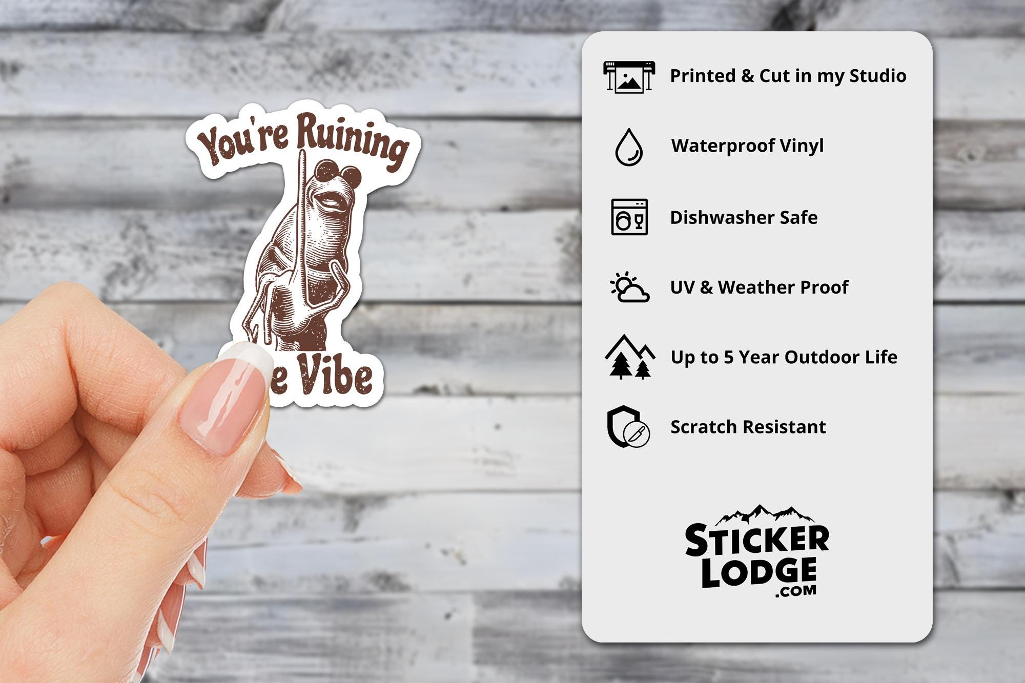 You're Ruining The Vibe Marcus The Worm Meme Vinyl Sticker