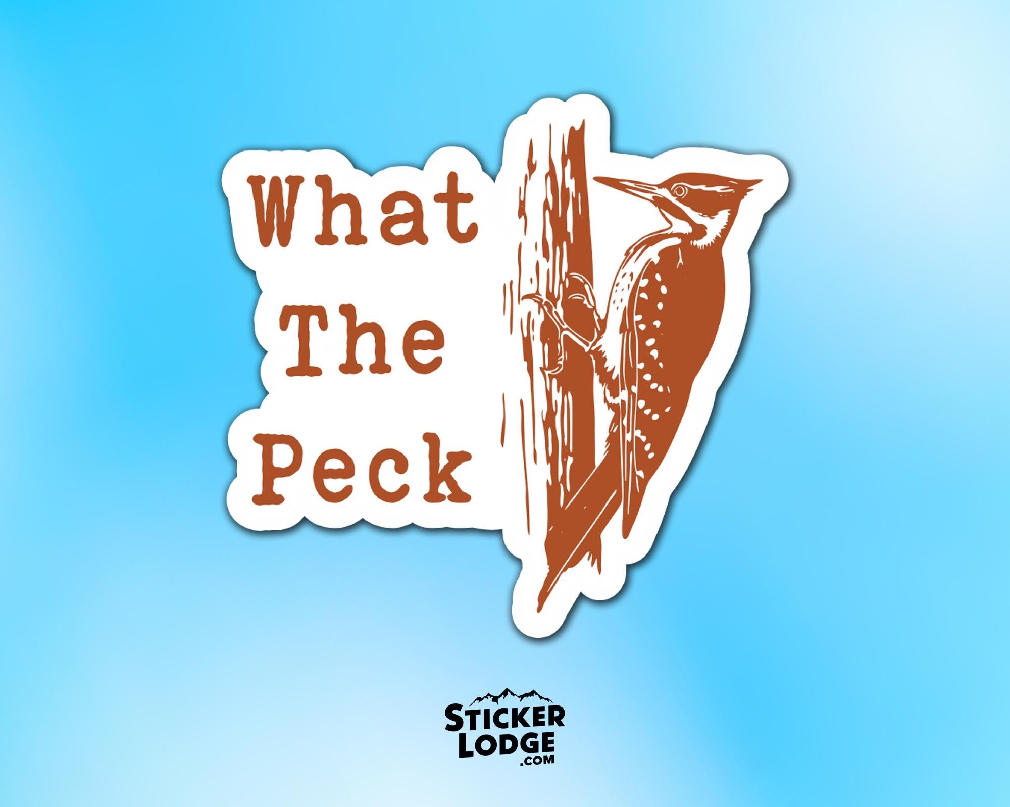 What The Peck Woodpecker Vinyl Sticker