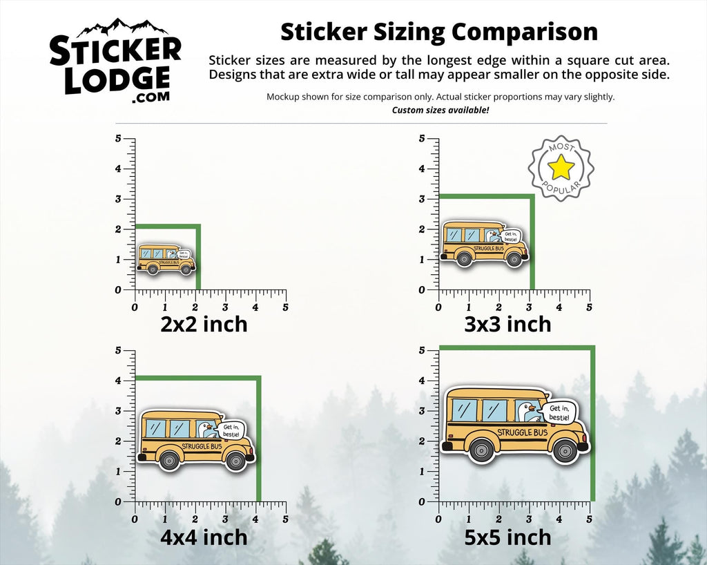 Struggle Bus Goose Vinyl Sticker
