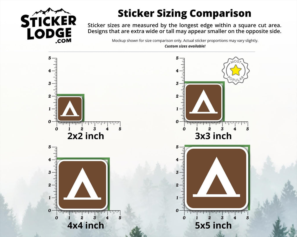 Camping National Park Symbol Vinyl Sticker