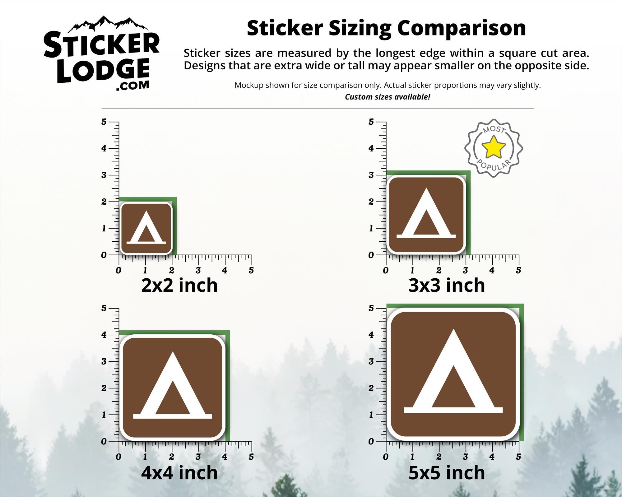 Camping National Park Symbol Vinyl Sticker