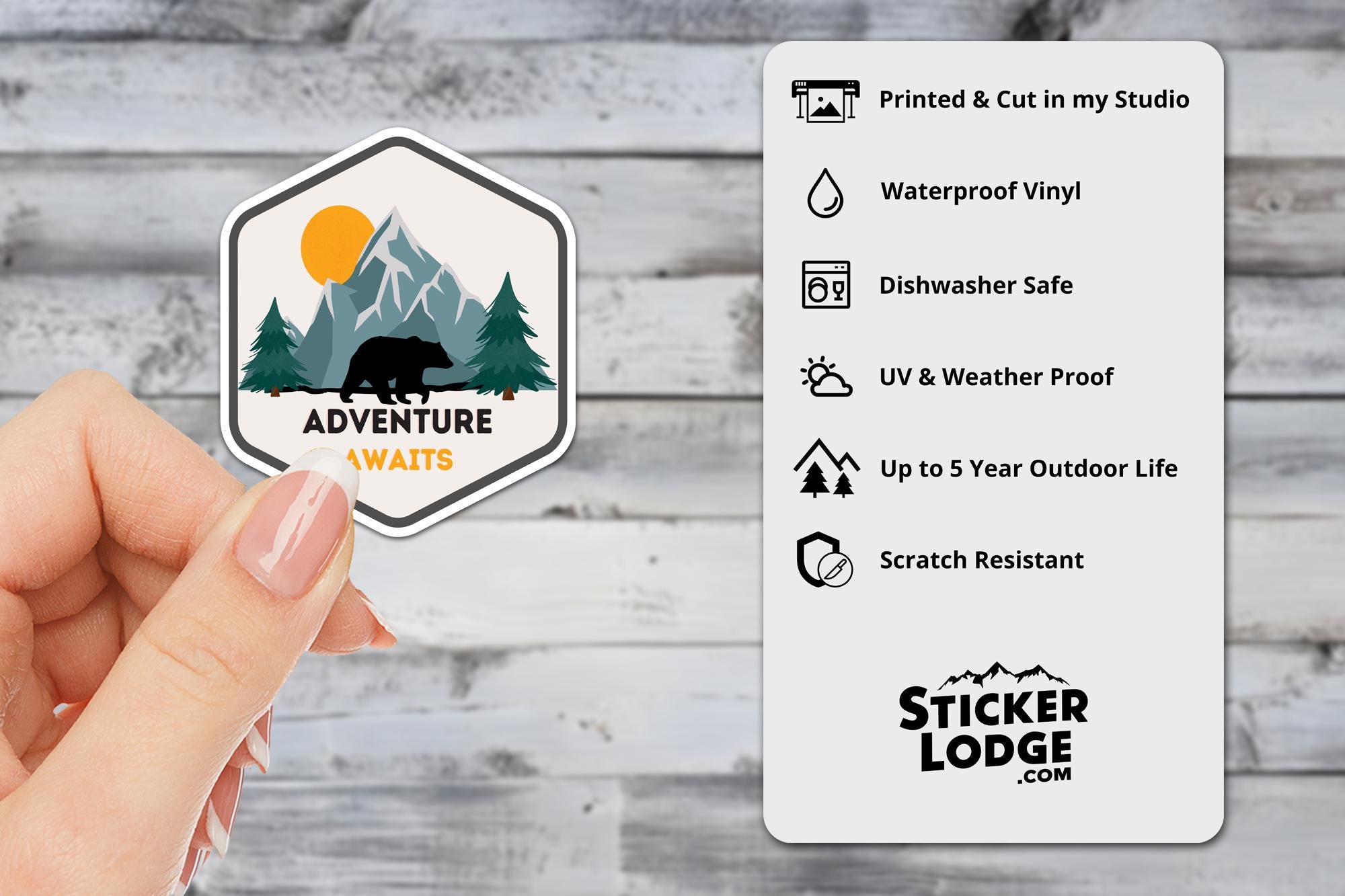 Adventure Awaits Nature Vinyl Sticker