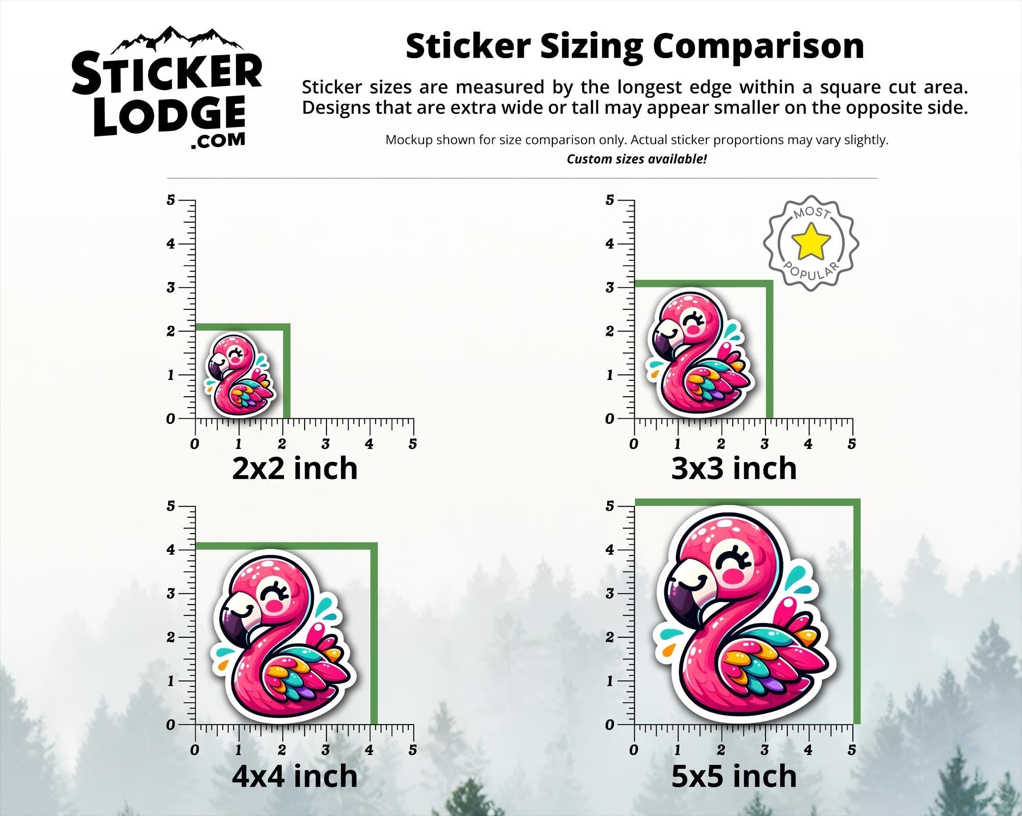 Kawaii Flamingo Vinyl Sticker