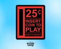 Retro Arcade Insert Coin Vinyl Sticker