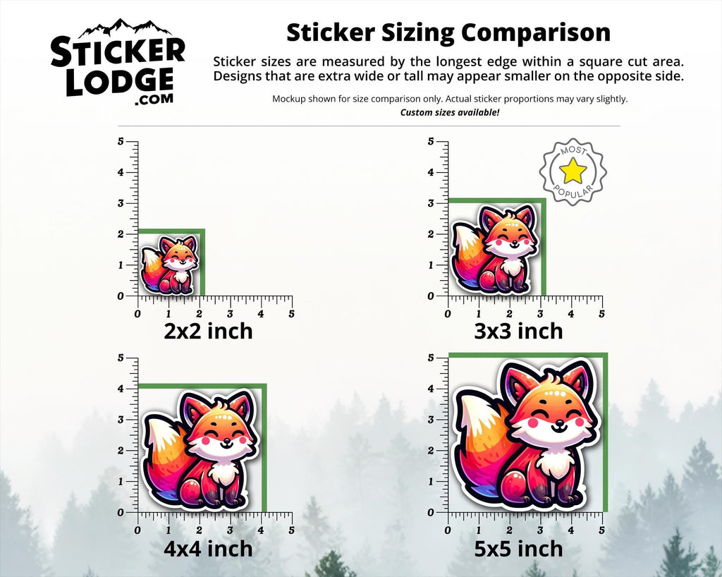 Kawaii Fox Vinyl Sticker
