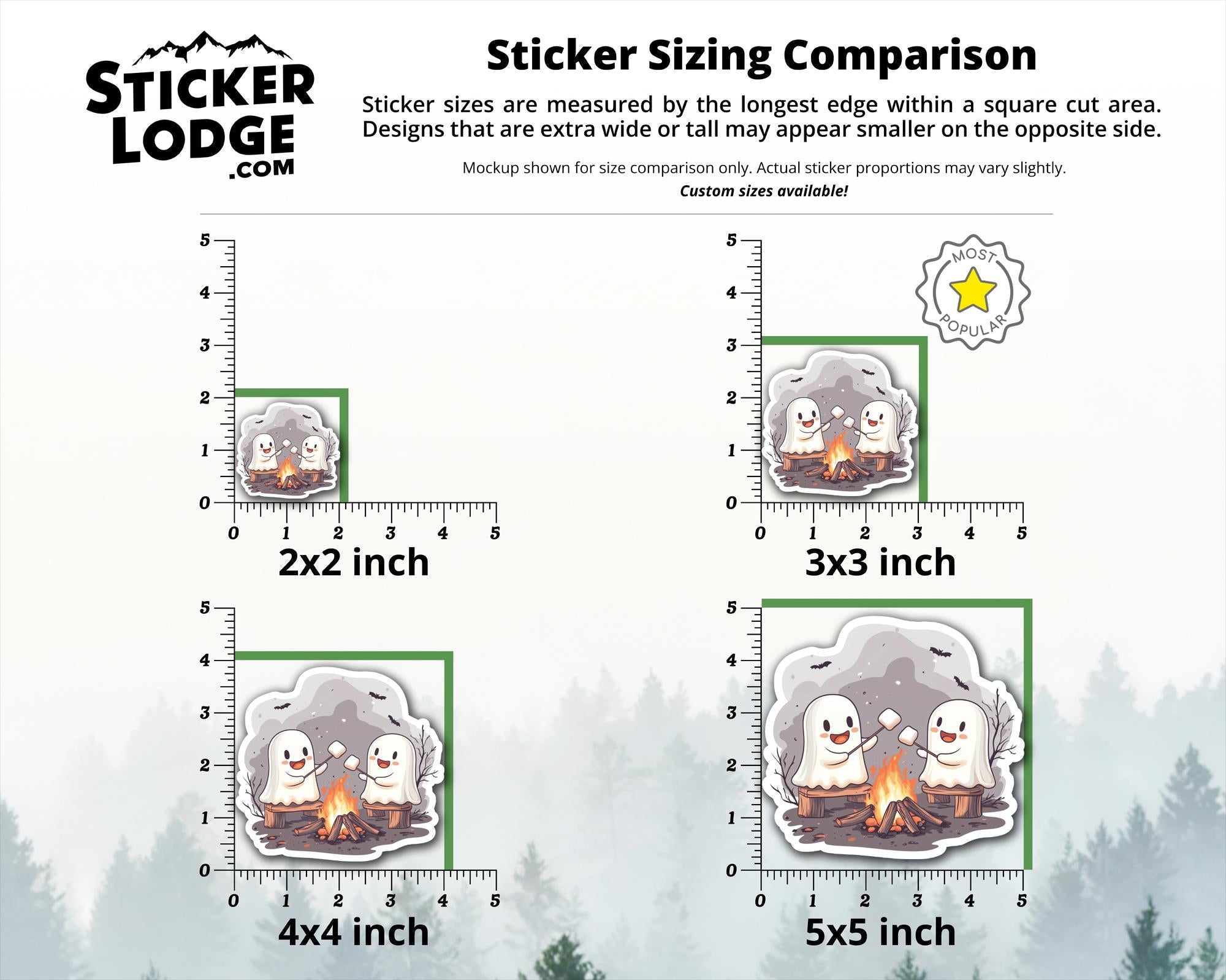 Halloween Ghost Campfire Vinyl Sticker