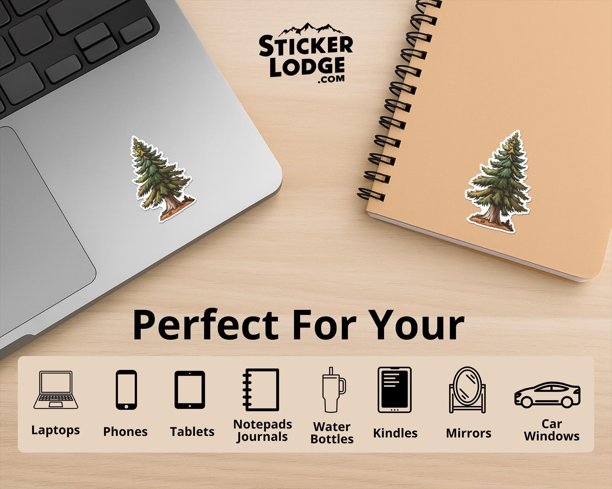 Majestic Redwood Tree Vinyl Sticker