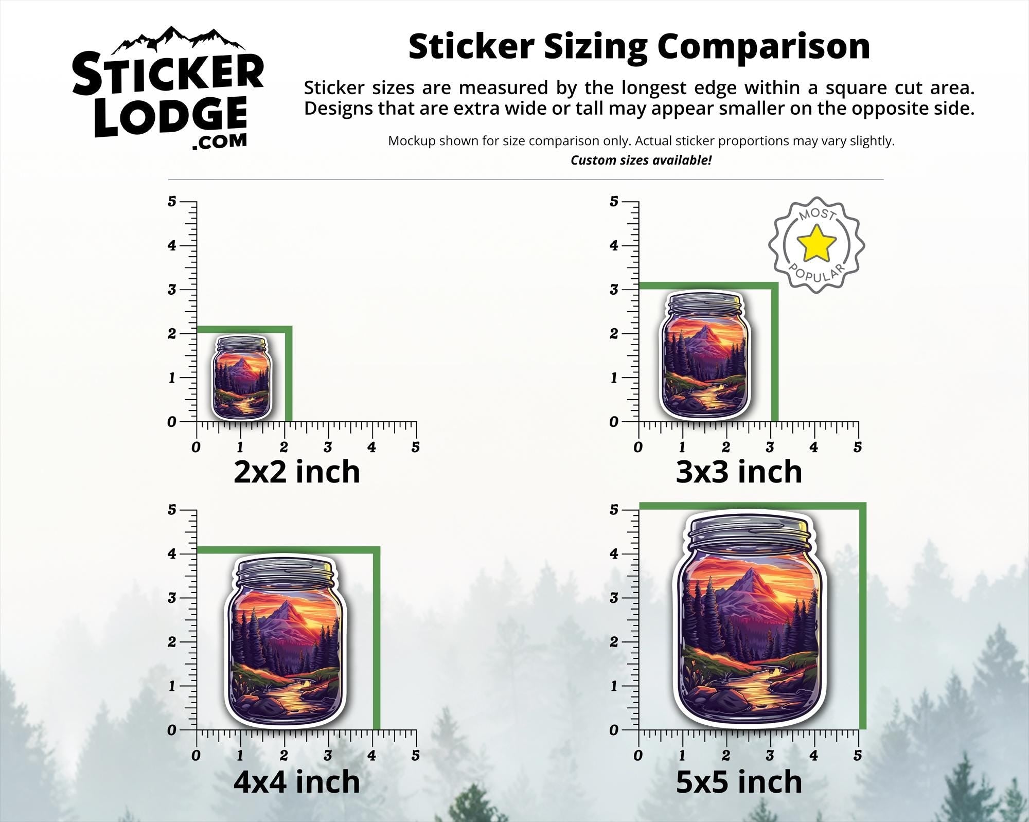 Sunset Mountain Escape Vinyl Sticker