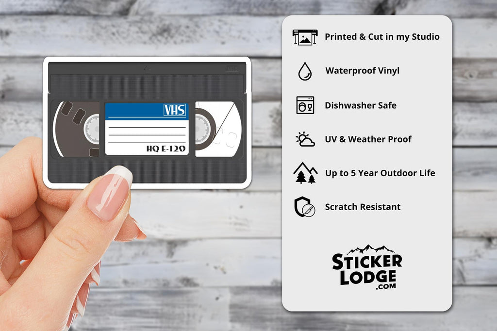 Classic VHS Tape Vinyl Sticker