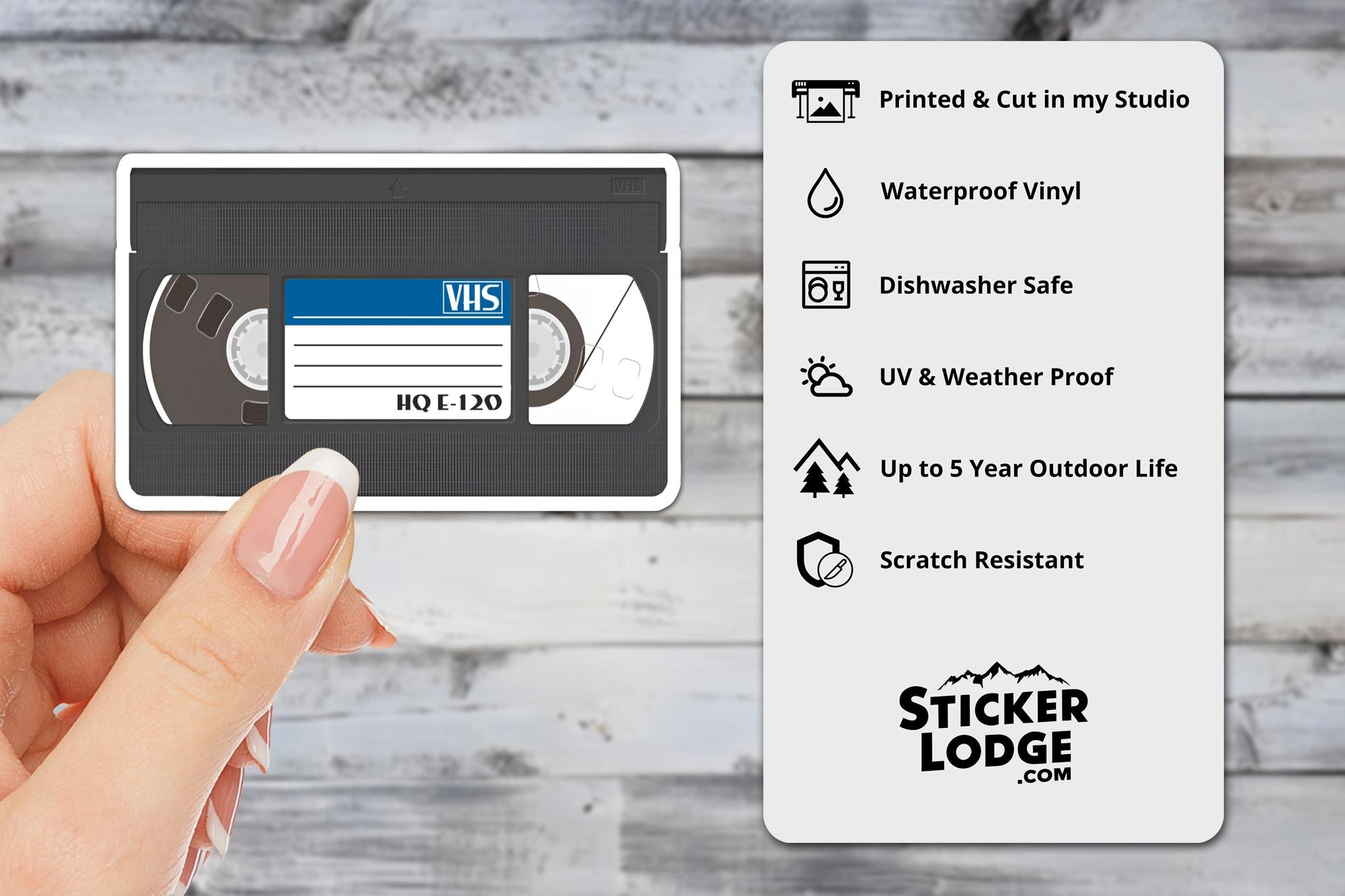 Classic VHS Tape Vinyl Sticker