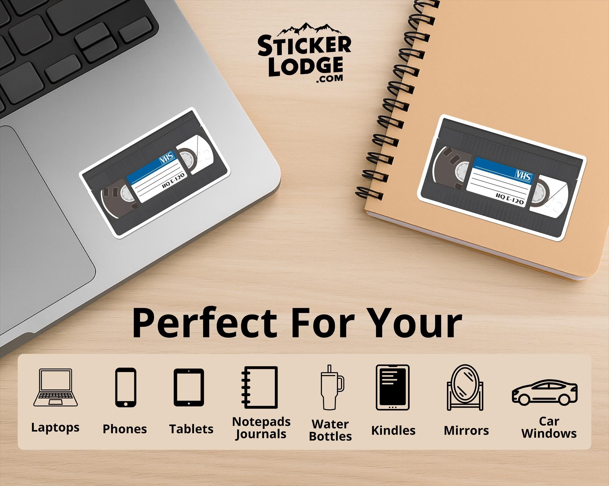 Classic VHS Tape Vinyl Sticker