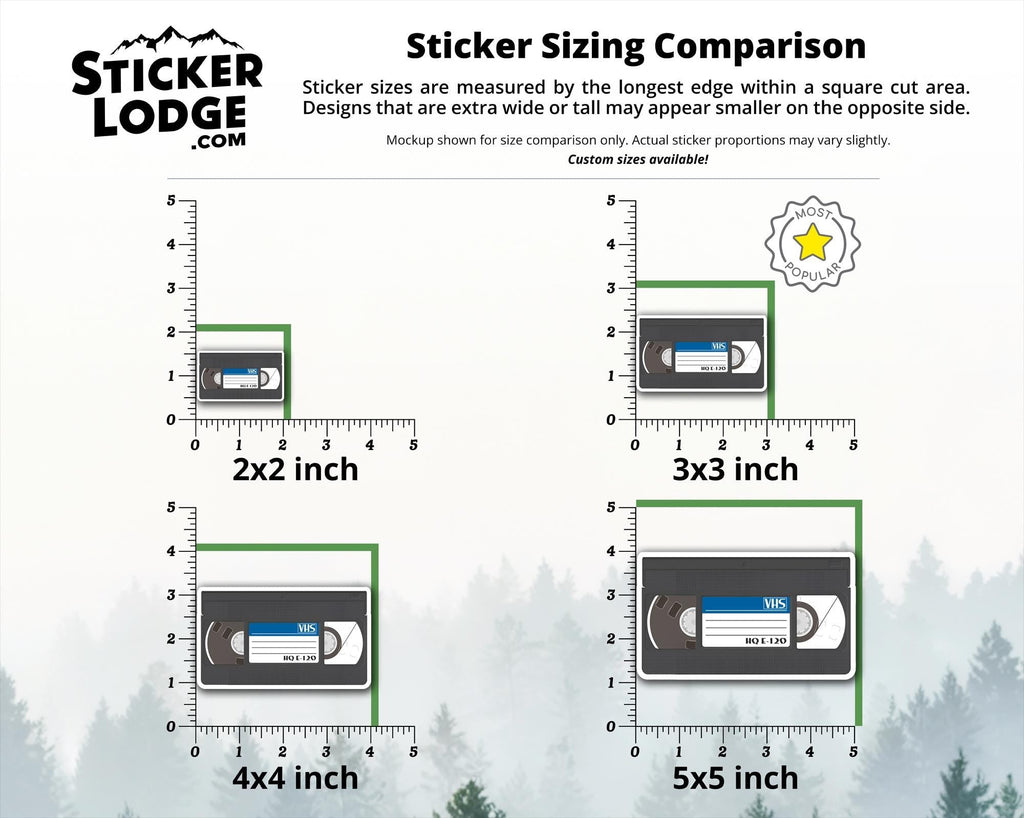 Classic VHS Tape Vinyl Sticker