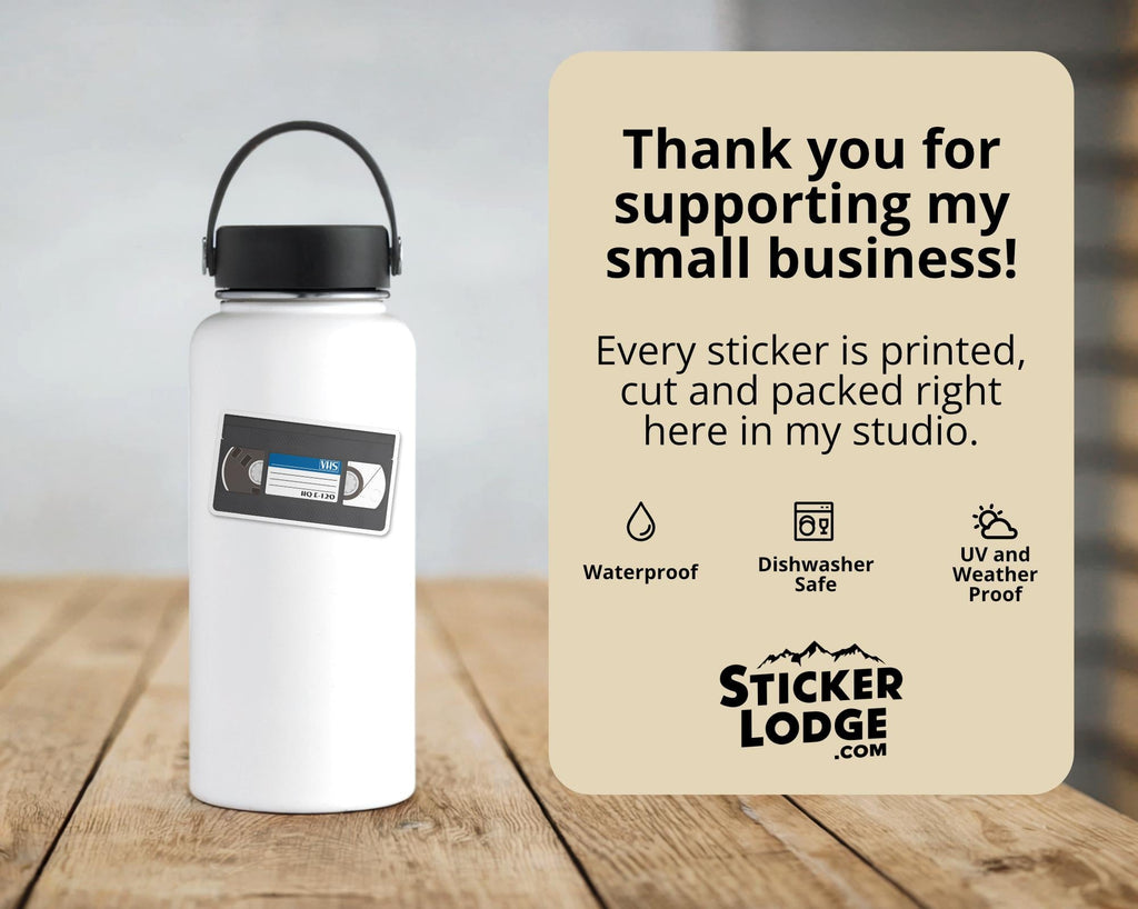 Classic VHS Tape Vinyl Sticker