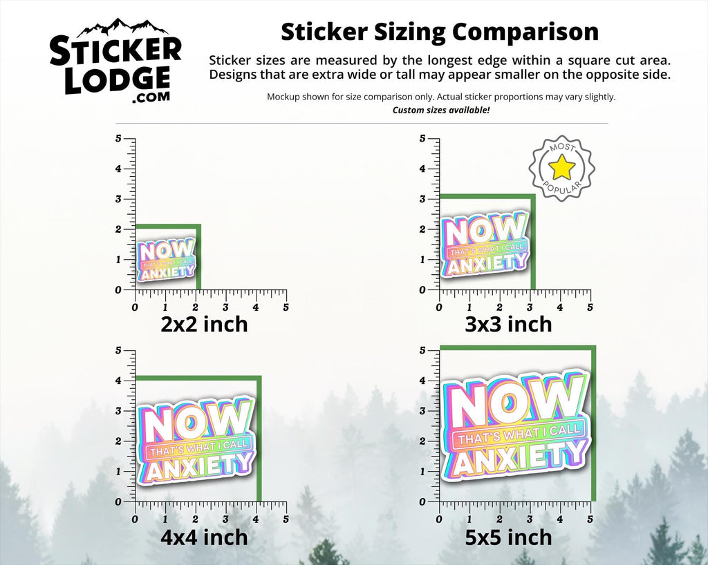 Now Thats What I Call Anxiety Vinyl Sticker