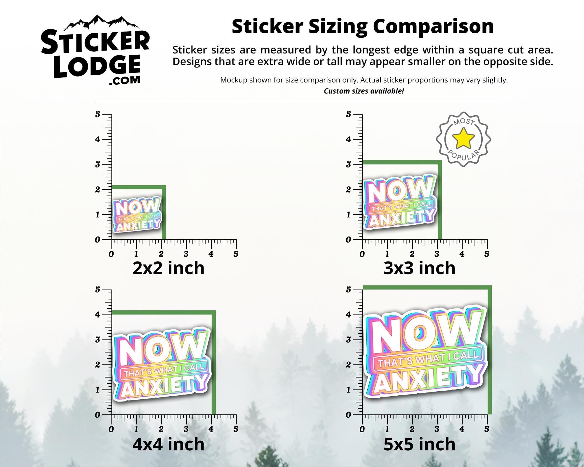 Now Thats What I Call Anxiety Vinyl Sticker
