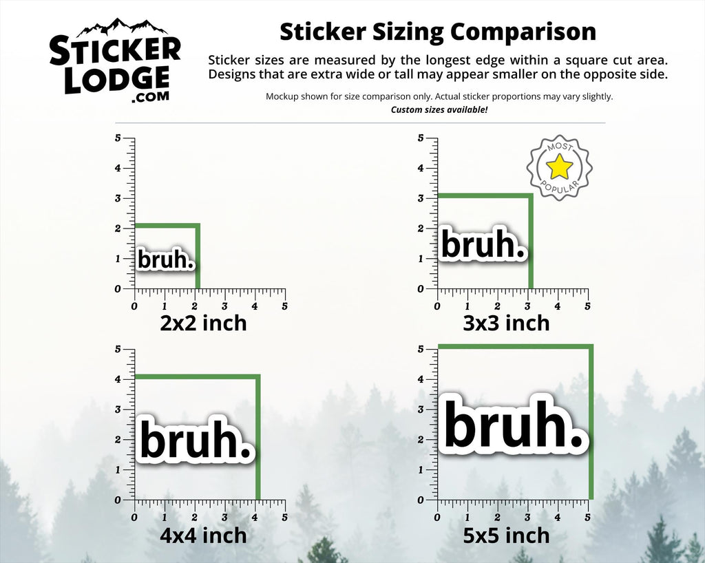 bruh Vinyl Sticker