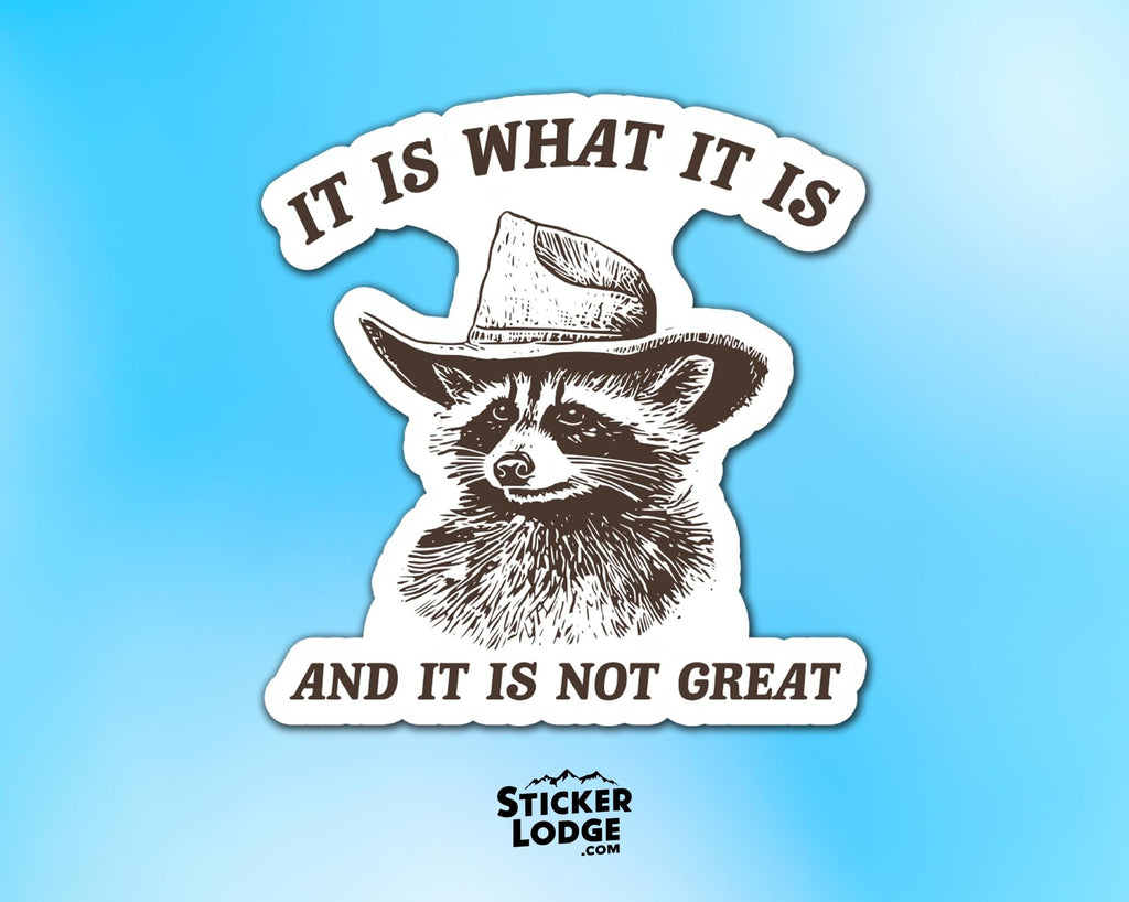 It Is What It Is And It Is Not Great Vinyl Sticker