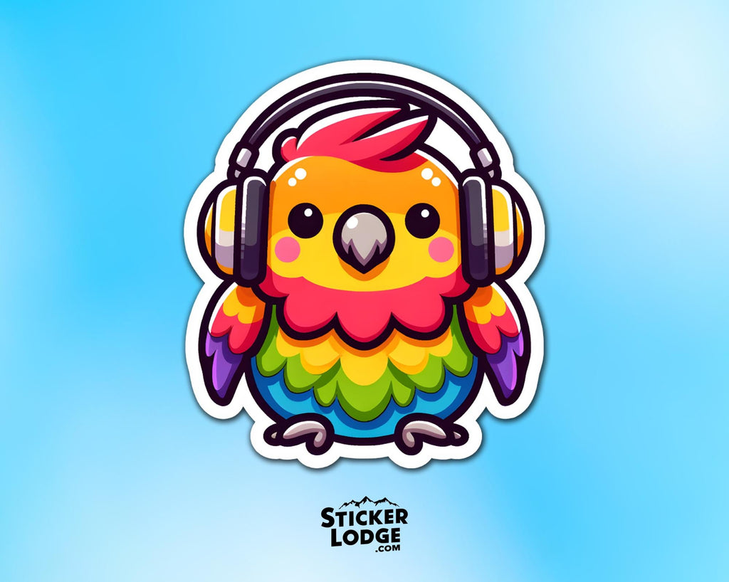 Kawaii Parrot Vinyl Sticker