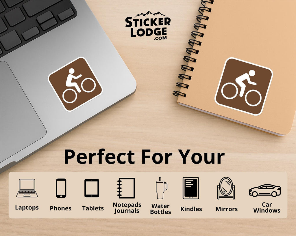 Bicycle Trail National Park Symbol Vinyl Sticker