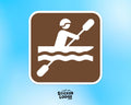 Kayaking National Park Symbol Vinyl Sticker