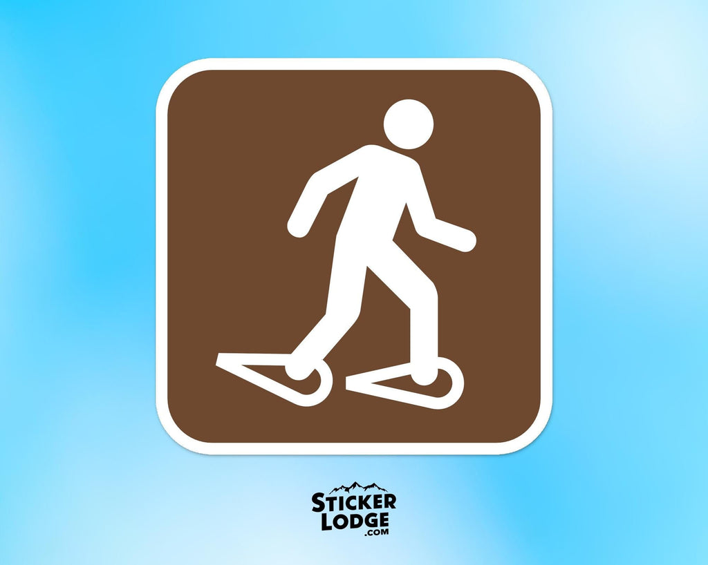 Snow-Shoeing National Park Symbol Vinyl Sticker