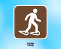 Snow-Shoeing National Park Symbol Vinyl Sticker