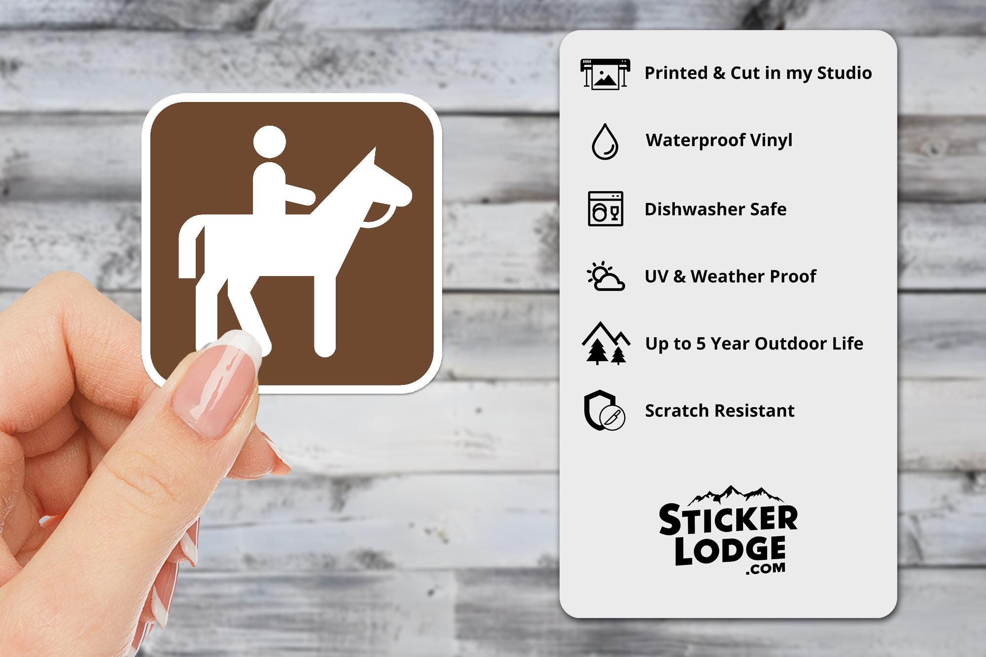 NPS Horseback Riding Icon Vinyl Sticker