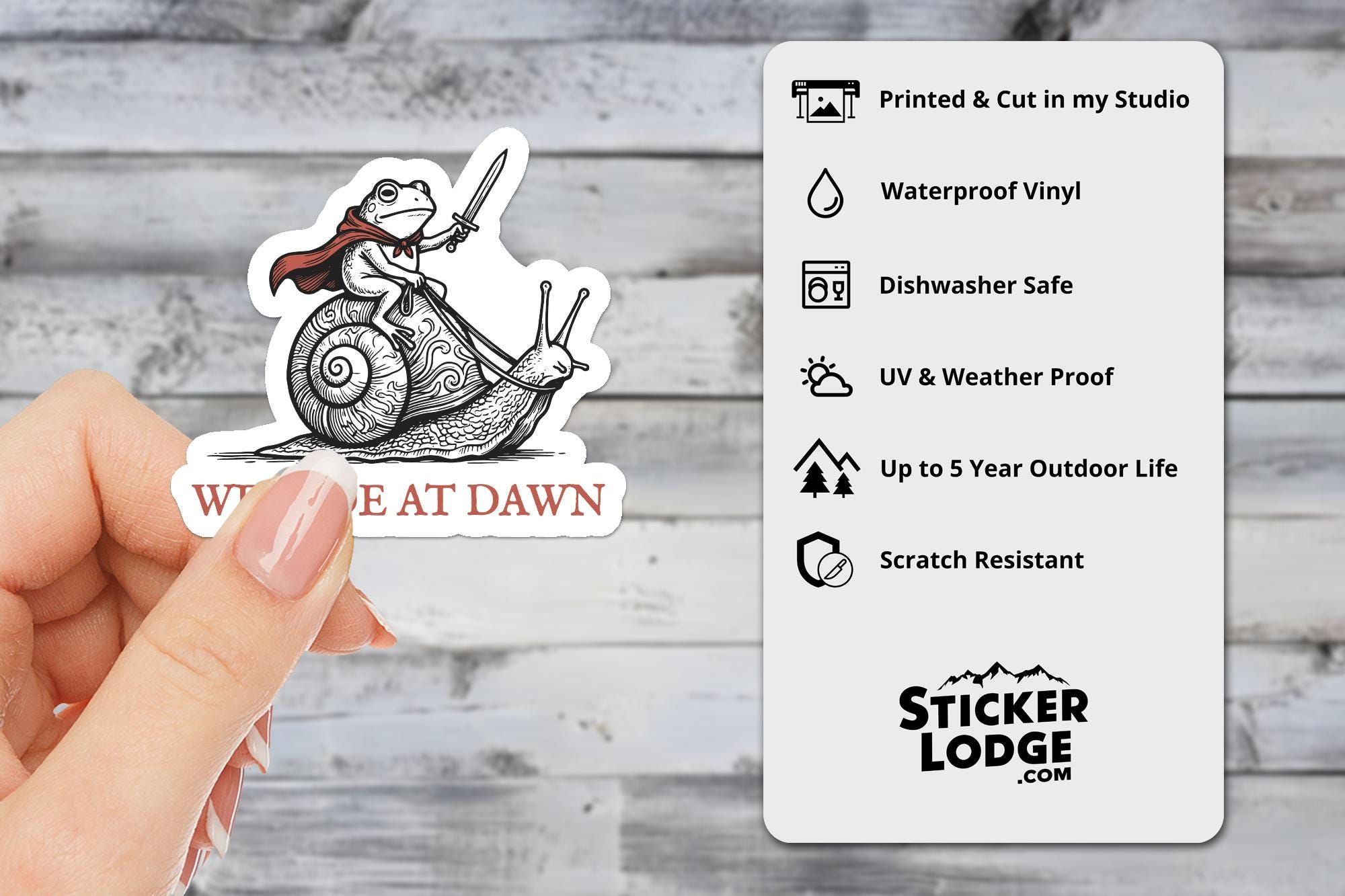 We Ride At Dawn Vinyl Sticker