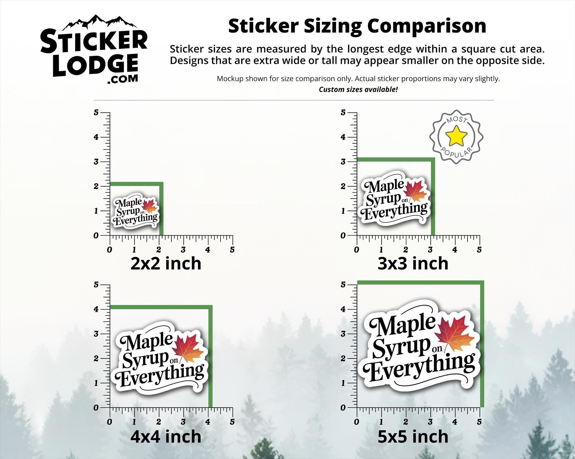 Maple Syrup on Everything Vinyl Sticker