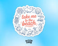 Take Me To The Beach Vinyl Sticker
