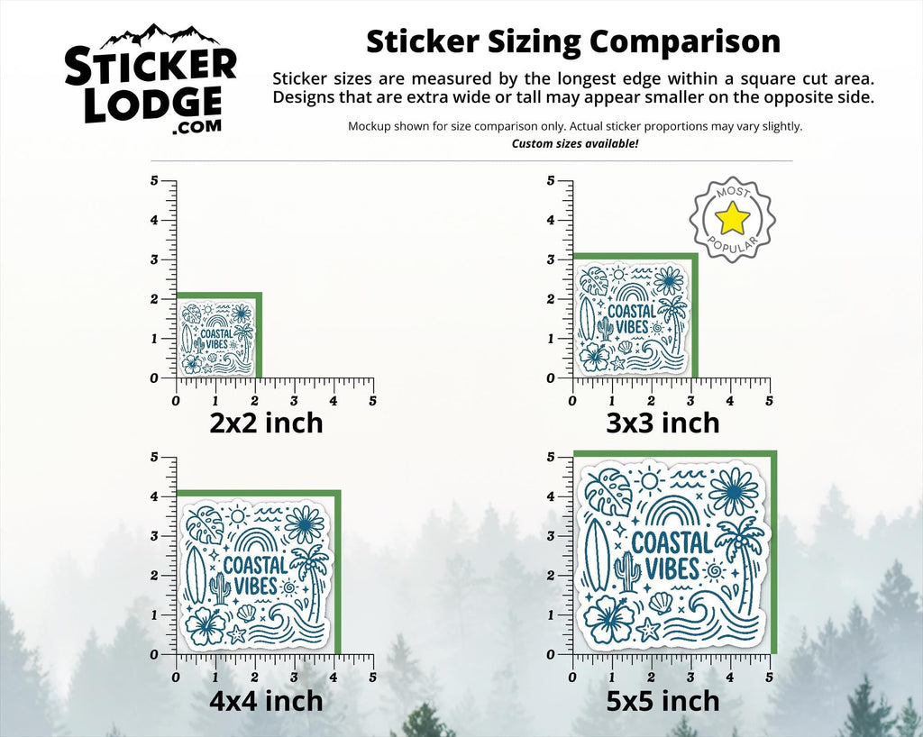 Coastal Vibes Vinyl Sticker