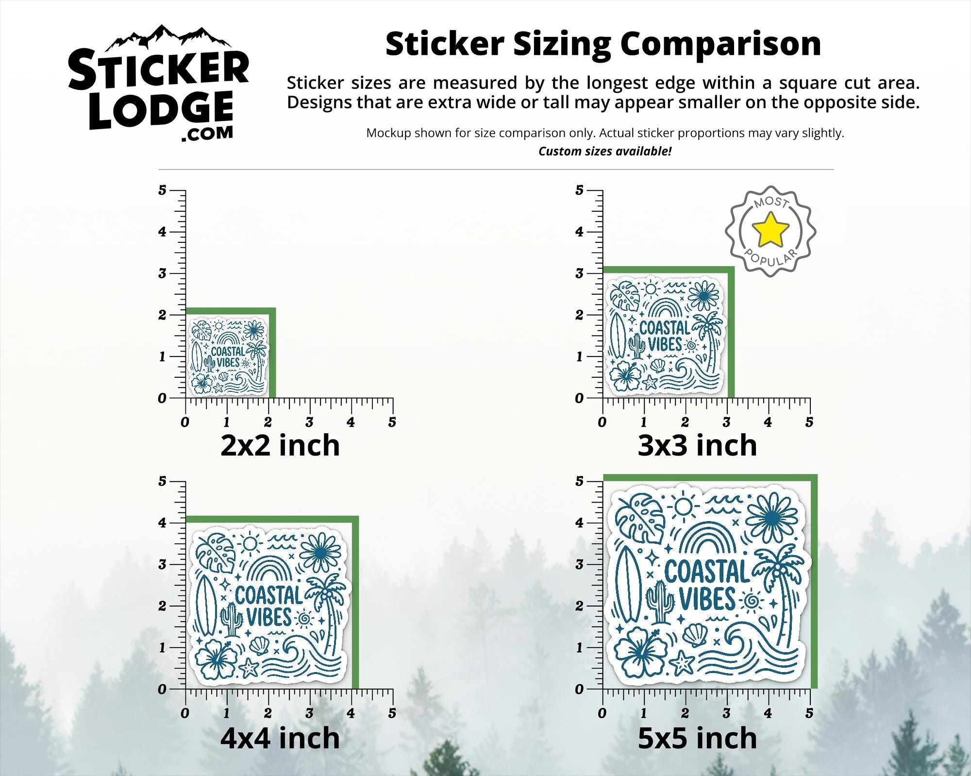 Coastal Vibes Vinyl Sticker