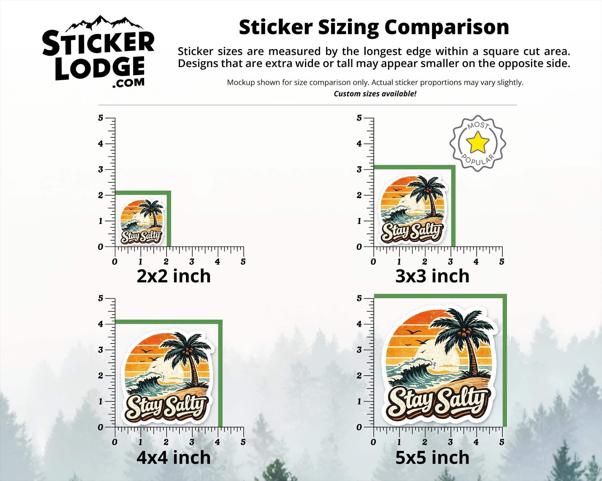 Stay Salty Retro Vintage Summer Beach Vinyl Sticker