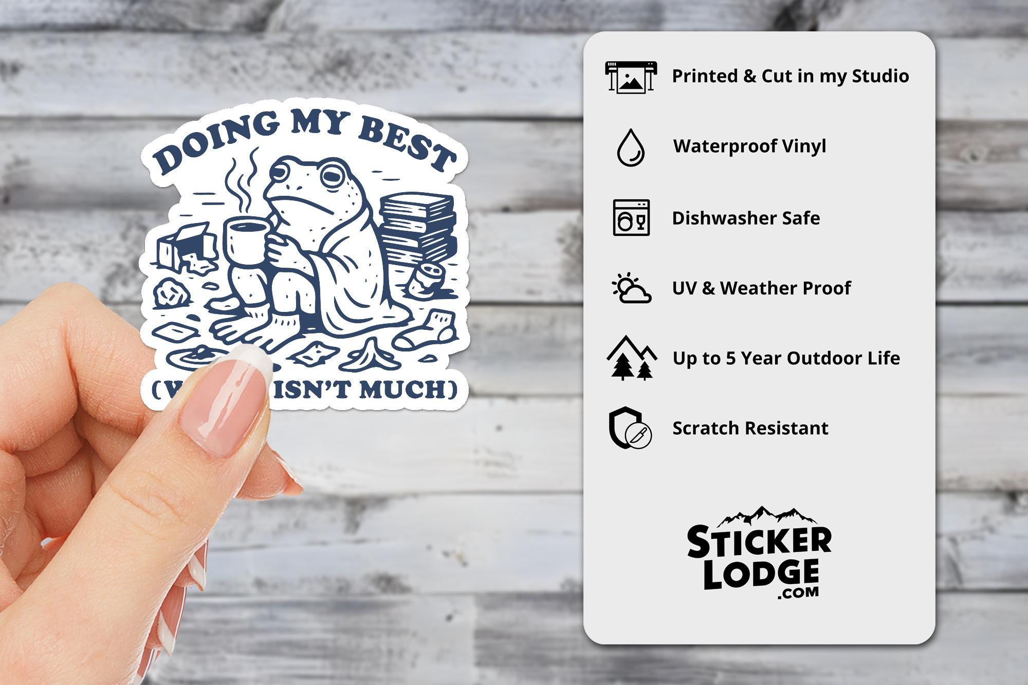 Doing My Best Which Isnt Much Vinyl Sticker