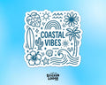 Coastal Vibes Vinyl Sticker