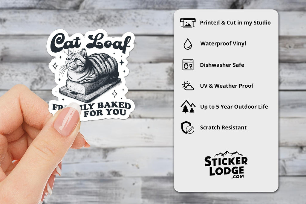 Cat Loaf Vinyl Sticker