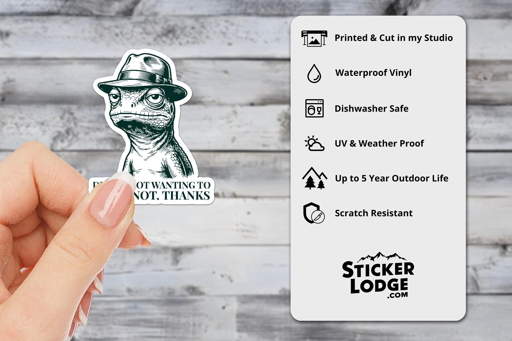 Due To Not Wanting To I Will Not Vinyl Sticker