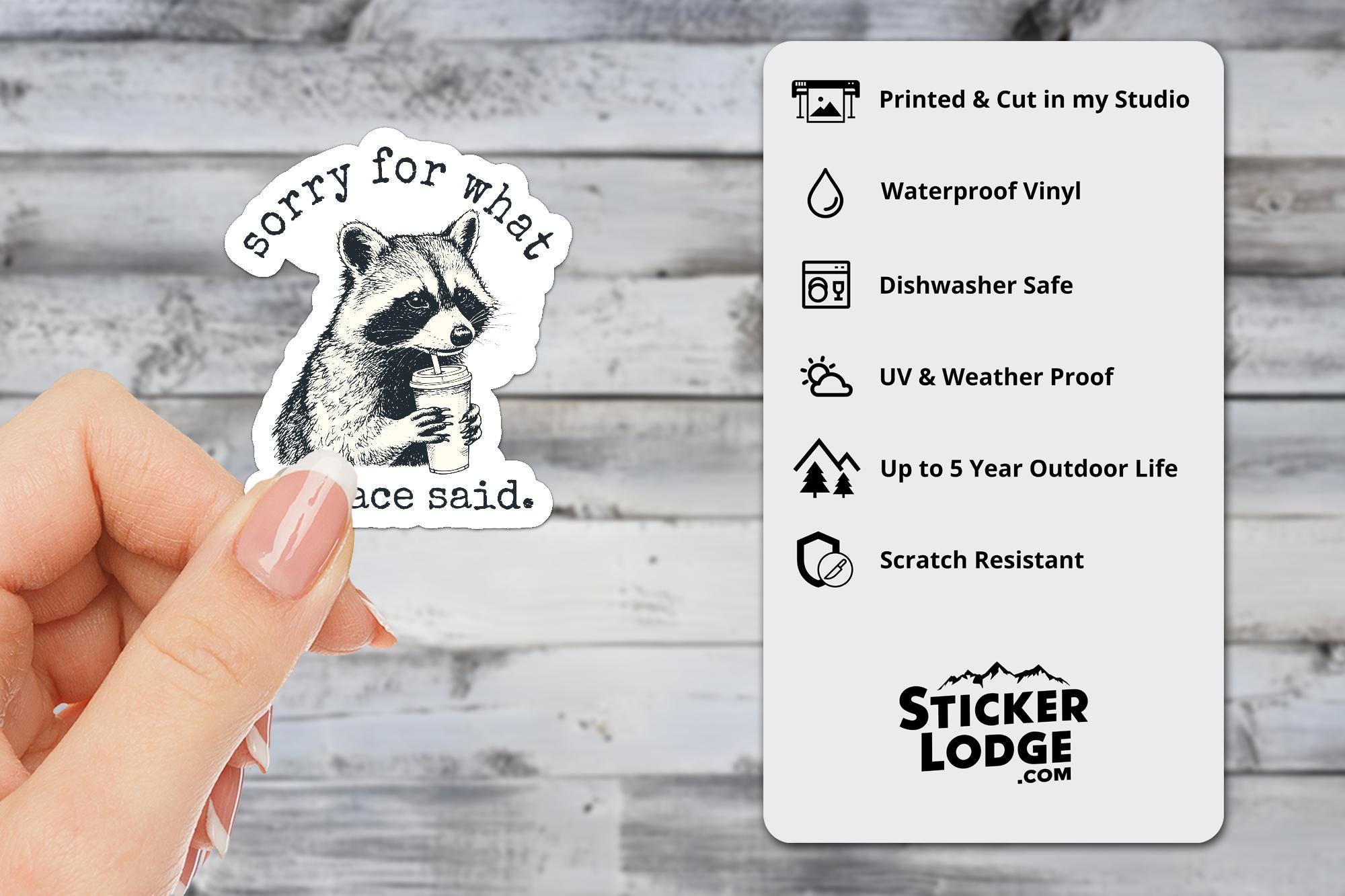 Sorry For What My Face Said Vinyl Sticker