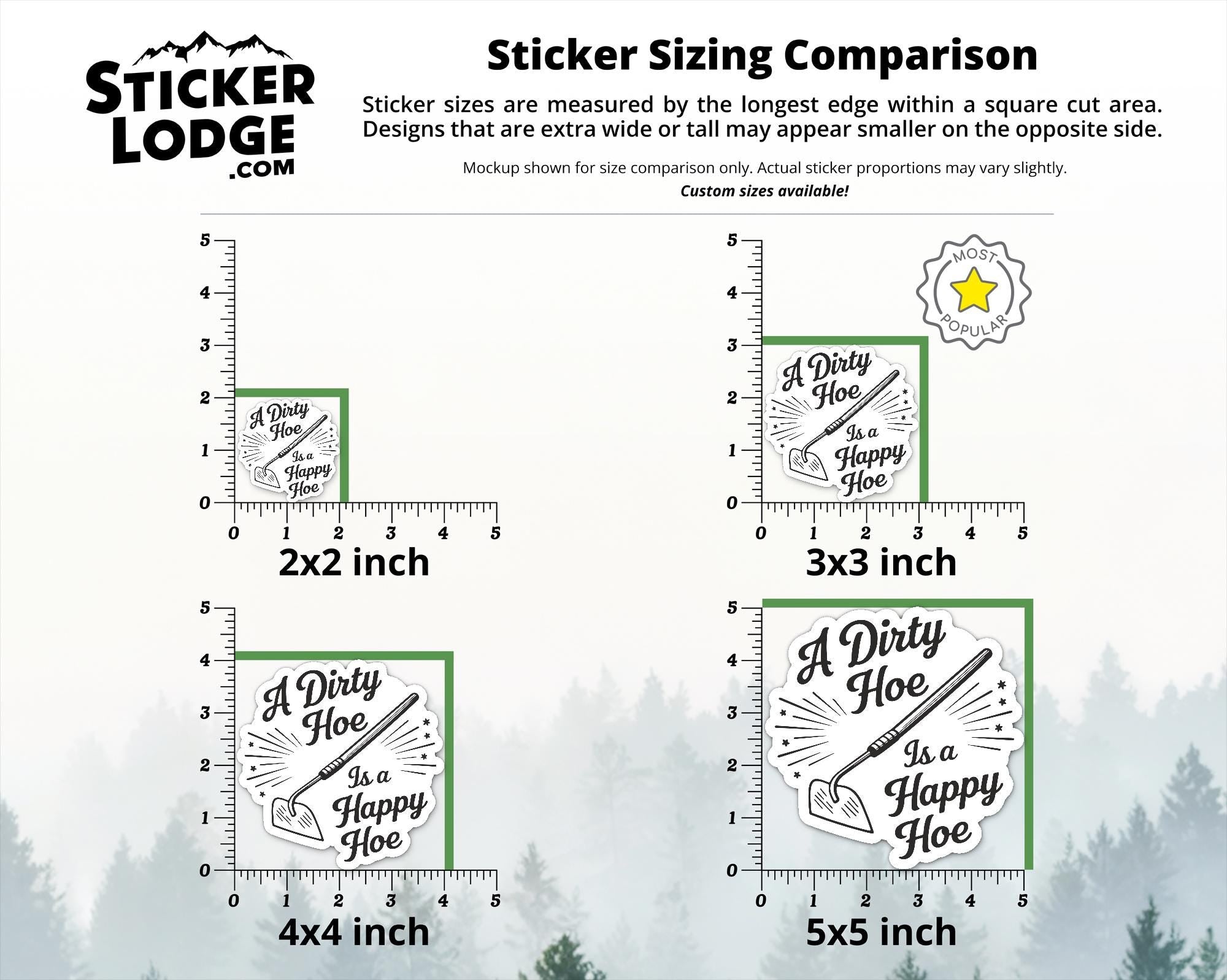 A Dirty Hoe Is a Happy Hoe Vinyl Sticker
