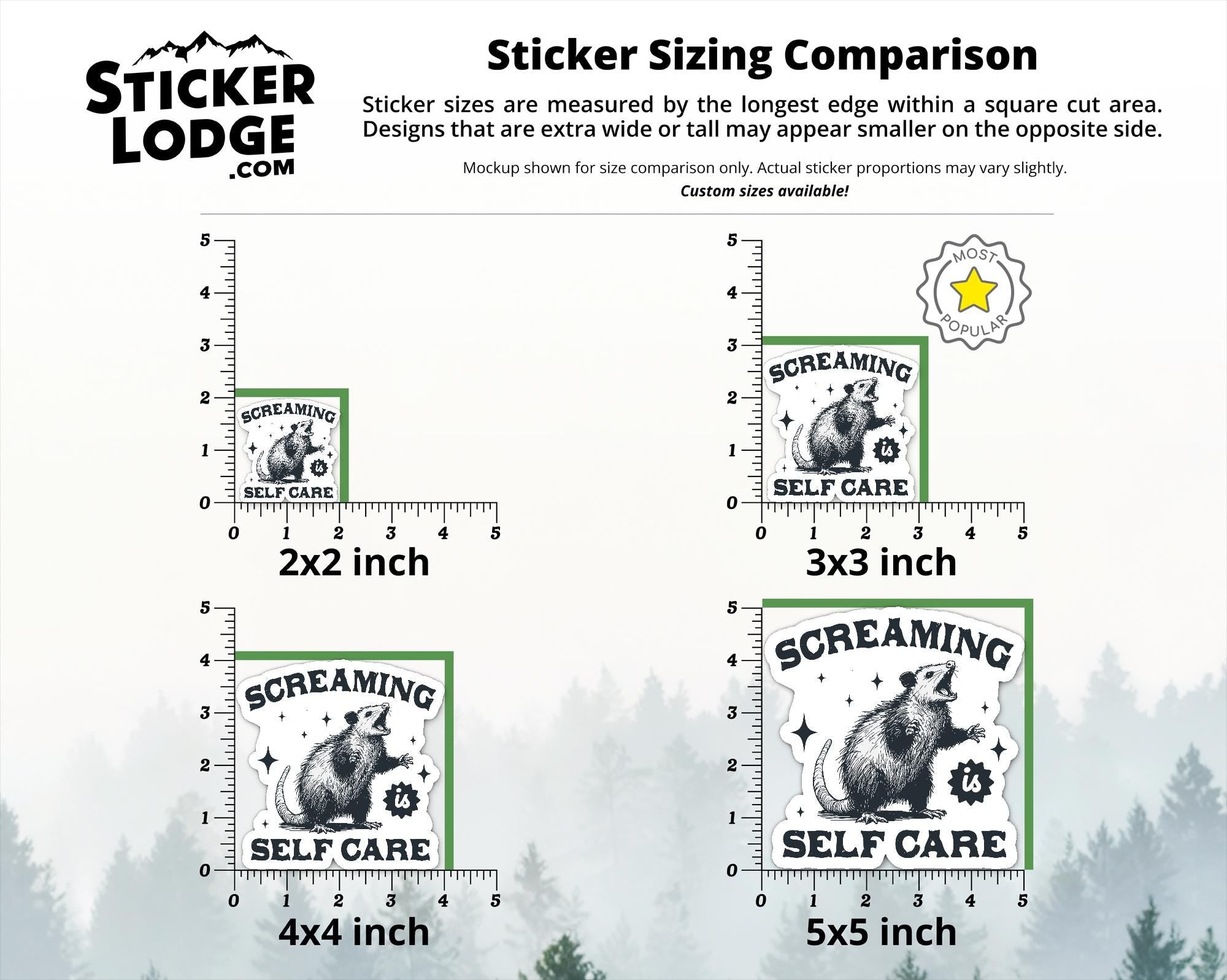 Screaming Is Self Care Vinyl Sticker