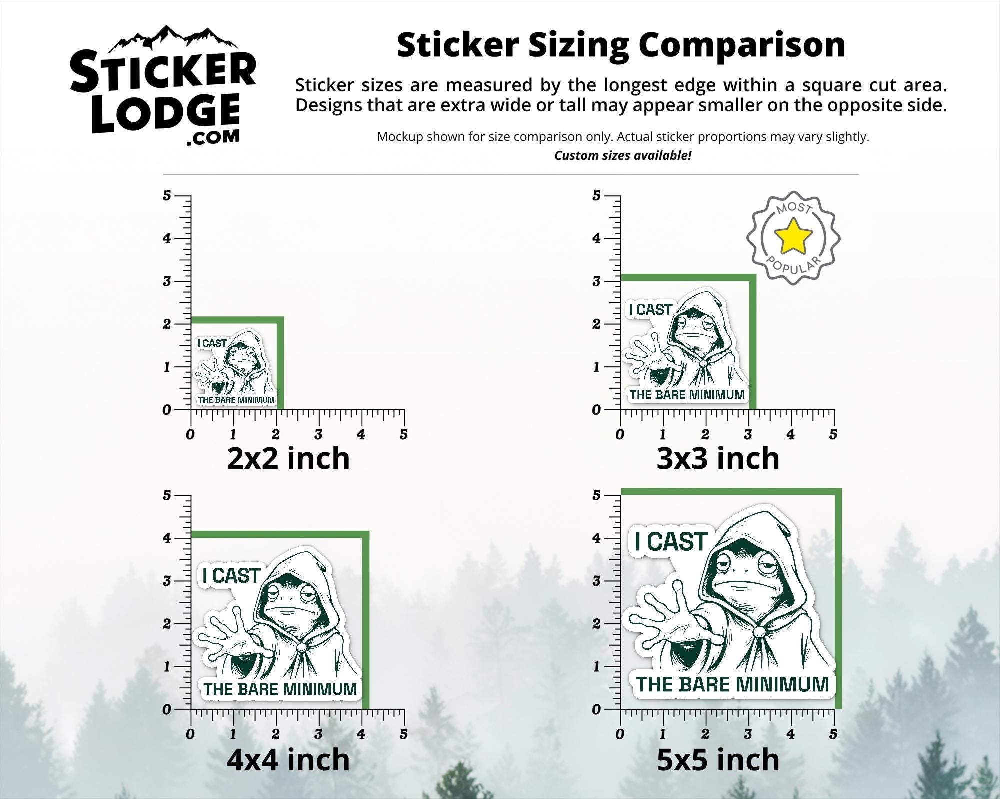 I Cast The Bare Minimum Vinyl Sticker