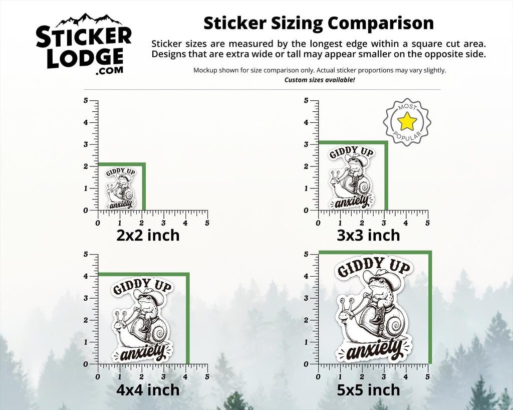 Giddy Up Anxiety Vinyl Sticker