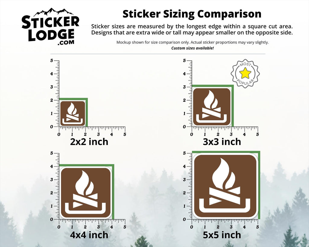 NPS Campfire Vinyl Sticker
