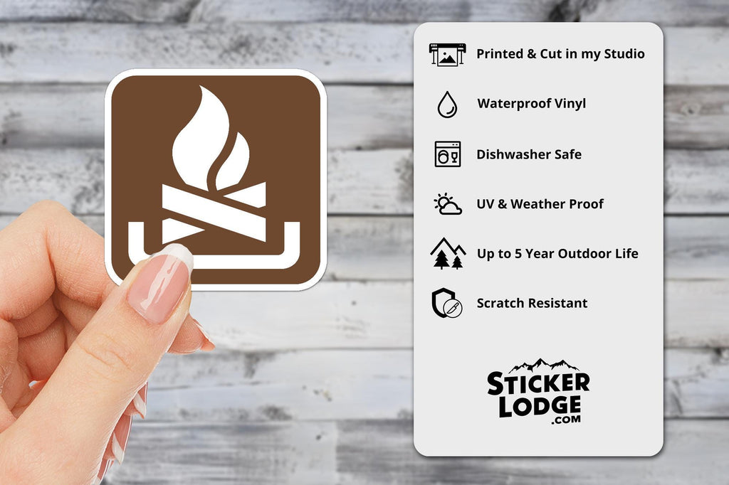 NPS Campfire Vinyl Sticker