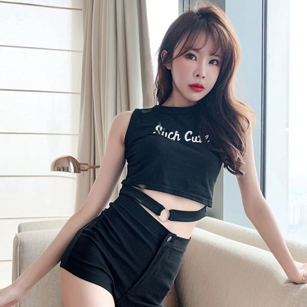 Hollow Out Punk Shorts
