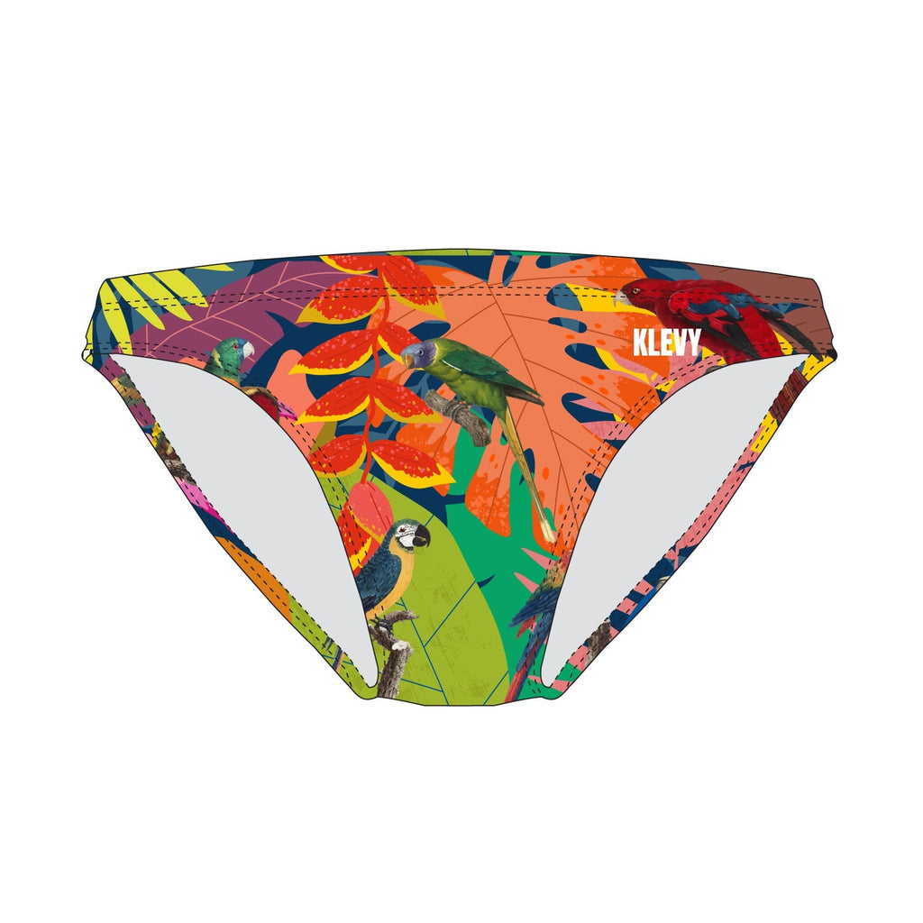Men’s Swim Brief - Tropical Aviary Elegance
