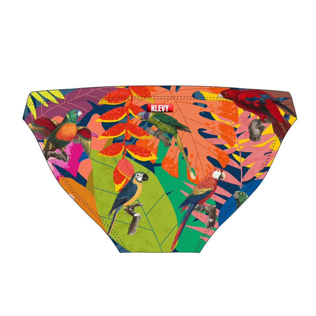 Men’s Swim Brief - Tropical Aviary Elegance