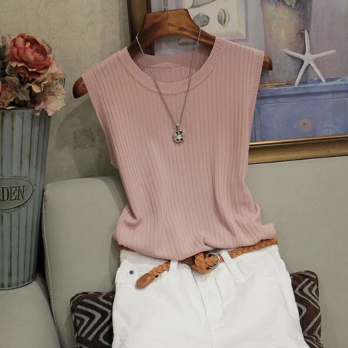 Knitted O-Neck Shirts